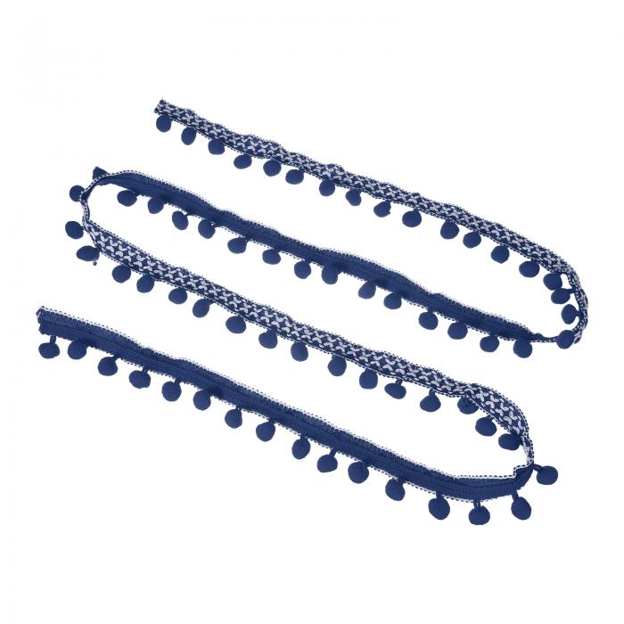 uxcell 5ヤードのポンポンボールフリンジトリム 12mmのガーランドリボン 衣類の縫製 ホームカーテン 枕..