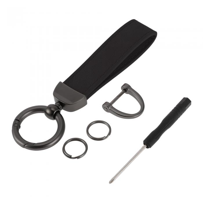 A ABSOPRO 車用キーチェーン ユニバーサル キーチェーン リング キーフォブ用 家庭用 女性用 亜鉛合金 ..