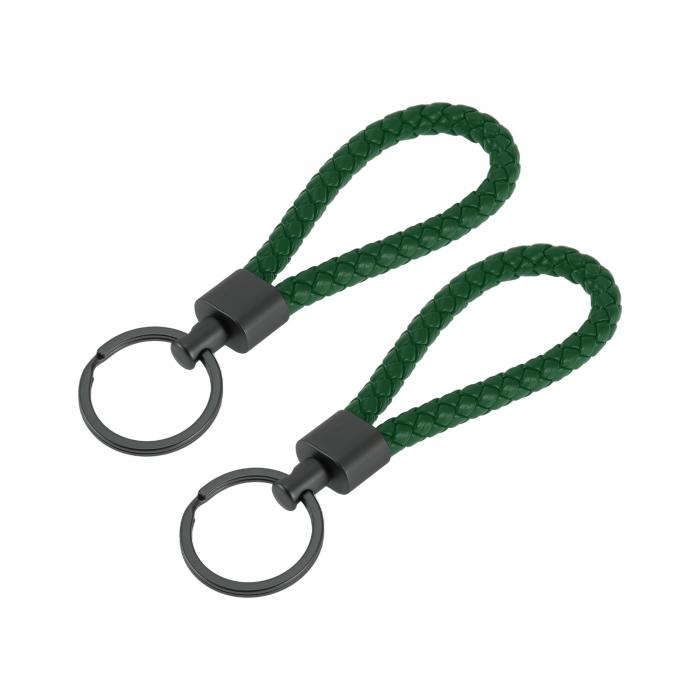 A ABSOPRO カーキーチェーン ユニバーサル キーチェーン リング キーフォブ用 ホーム用 女性用 亜鉛合金 ミドリ 2個