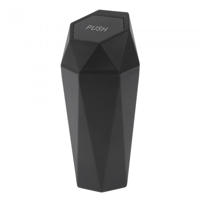 A ABSOPRO 車用ゴミ箱 ポータブル 3.5インチ幅 7.9インチ高さ ゴミ箱 プラスチック ブラック 1個