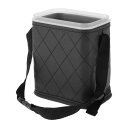 A ABSOPRO 車用ゴミ箱 ポータブル 取り付け式 16x10x17cm フォーレザー ブラック 1個