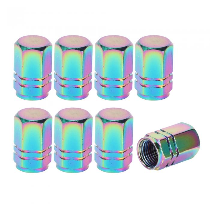 A ABSOPRO タイヤバルブステムキャップ9x16MM車輪バルブキャップアルミ合金カラフルカーバイクオートバ..