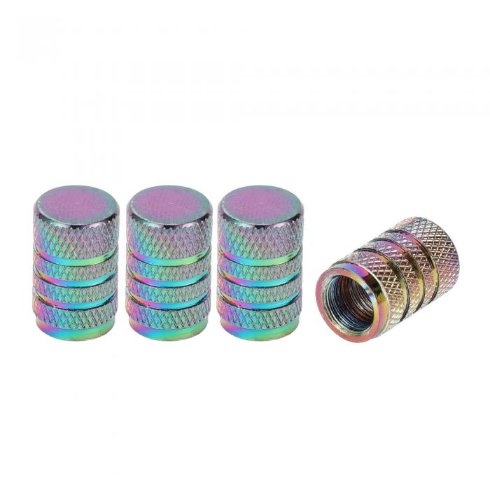 A ABSOPRO タイヤバルブステムキャップ17x12MM車輪バルブキャップアルミ合金カラフルカーバイクオート..