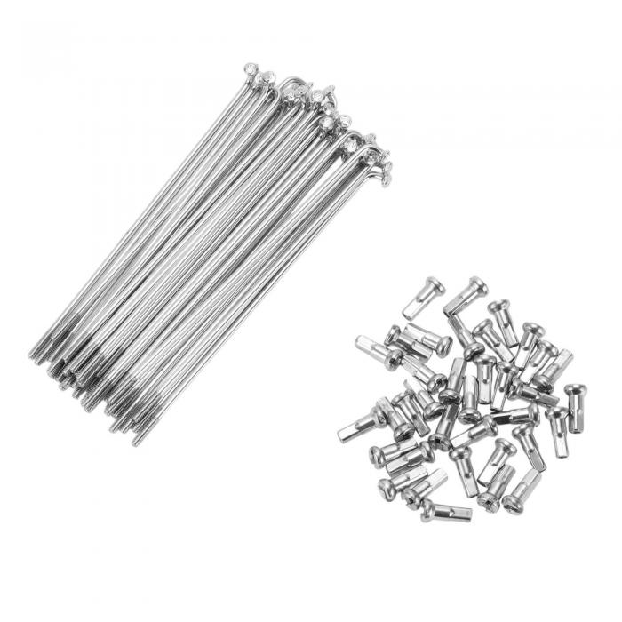 A ABSOPRO 自転車スポーク14G 98MM マウンテンバイクスポーク カーボン鋼 シルバートーン 36個