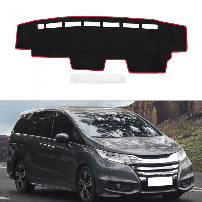 TUCKBOLD ホンダ N-VAN JJ1 JJ2型 ダッシュボードマット 車内 ダッシュボードカバー エヌバン NVAN 2018.7〜 ダッシュマット 保護マット 内装 カスタム パーツ アクセサリー 日焼け防止/映り込み防止/傷防止/ズレ防止 スエード素材 ブラック レッドライン 1Pセット