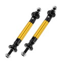 Partuto 2個45mm/1.77inカースプリッターサポートロッド調整可能なフロントリアバンパーリップスプリッターストラットロッドタイサポートバー アルミ...
