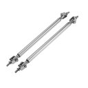 Partuto 2個15cm/5.91inカースプリッターサポートロッド調整可能なフロントリアバンパーリップスプリッターストラットロッドタイサポートバー アルミ...