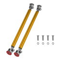 Partuto 2個15cm/5.91inカースプリッターサポートロッド調整可能なフロントリアバンパーリップスプリッターストラットロッドタイサポートバー アルミニウム合金ゴールドノードリルホール