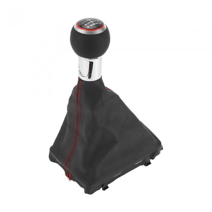 Partuto 6段階マニュアルシフトノブとブーツカバー - 車用シフトレバーノブとカバー - Audiに対応 A3 0..