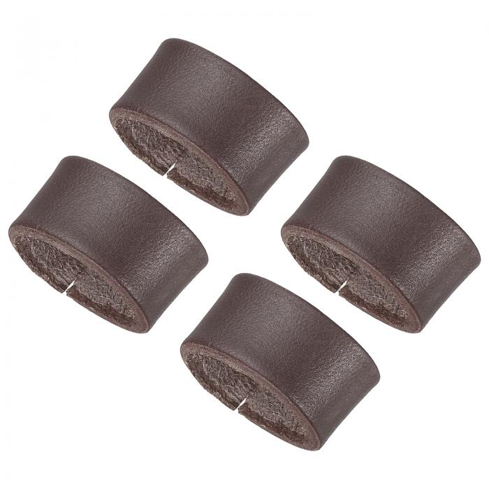 PATIKIL レザーループキーパー 4個入りレザーループベルトキーパーループリテーナ ーストラップ 0.7"（..