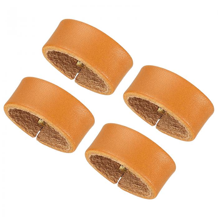 PATIKIL レザーループキーパー 4個入りレザーループベルトキーパーループリテーナ ーストラップ 0.9"（..