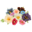 PATIKIL 人工バラの花束 1セット 小さなシルク フェイク牡丹の花の頭 装飾用 ウェディング クラフト パーティー ホームデコレーション イエロー/ピンク...