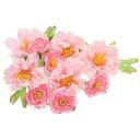 PATIKIL 人工バラの花束 1セット 小さなシルク フェイク牡丹の花の頭 装飾用 ウェディング クラフト パーティー ホームデコレーション ピンク
