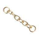 PATIKIL 財布延長チェーン 14.5 cm 金属の財布チェーンストラップエクステンダー バッグチェーン クロスボディ ショルダー ハンドバッグ ストラップ DIY ハンドバッグ クロスボディ バッグ 財布用 金色