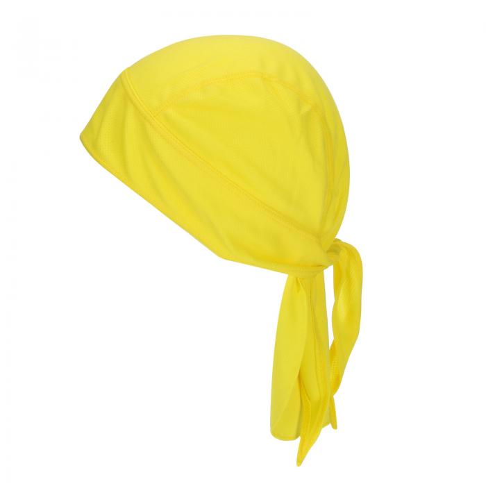 PATIKIL 吸汗キャップ スカルキャップフットボールメンズデューラグ通気性クーリングライナーバンダナサイクリングランニングスポーツハット イエロー