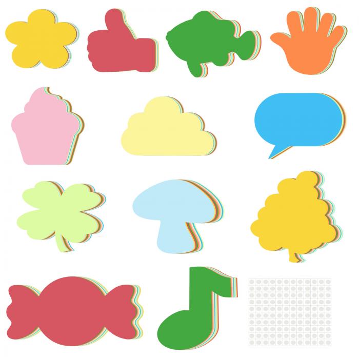 PATIKIL ペーパーカットアウト 108個 カラフルなペーパーカットアウト 教室 装飾DIYクラフトプロジェクトスタイル2 アソーテッドカラー