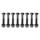 PATIKIL スケートボード取り付け用ハードウェア 1-5/16インチ / 33 mm 8個 カーボン鋼製 スケートボードボルト&ナット フラットヘッド クル...