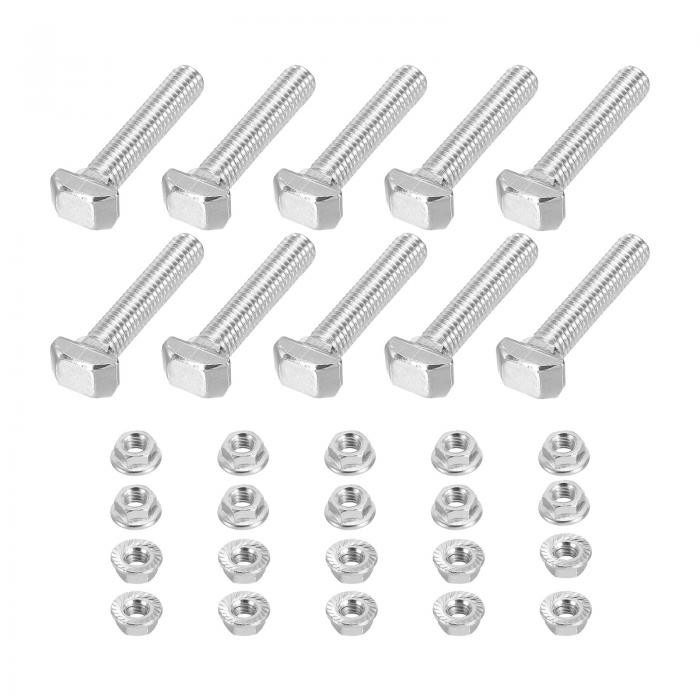 PATIKIL M5x25 槌ヘッドボルト T スクリュー、10 個 T スロットドロップインボルト 槌ヘッドボルト 10 ..