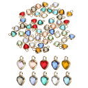 PATIKIL 宝石メイキングチャ ームバルク 50個のアクリル人工クリスタルペンダントDIYネックレス ブレスレット イヤリング作りやクラフト用 マルチカラー