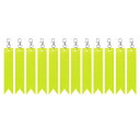 PATIKIL リフレクティブキーチェーンタグ 12個セット 安全リフレクタータグリフレクティブペンダントPVCリフレクターギアキーチェーン バックパックサイクリングウォーキング用 蛍光イエロー