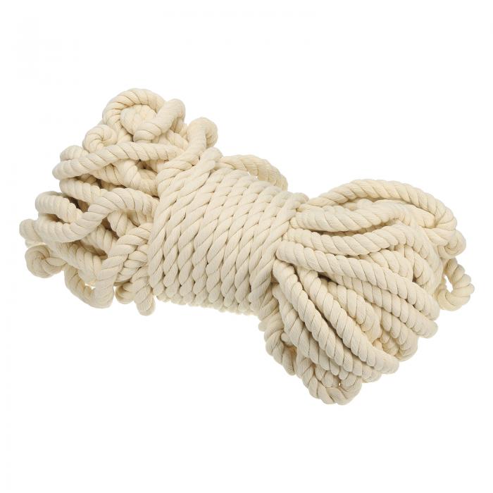 PATIKIL 天然綿クラフトロープ 31 M 多目的編み紐 家庭用 DIY 物干し用 屋外テント ハンモック アウトドアキャンプ用 ベージュ