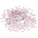 PATIKIL SS30/288Pcs ガラスダイアマンテラインストーン 水晶ガラスフラットバックラインストーン ラウンド水晶人工宝石 ダイヤモンドデコレーション ネイルアート クラフト 服 DIY メイクアップ ライトピンク