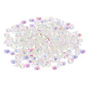 PATIKIL SS34/288Pcs ガラスダイアマンテラインストーン 水晶ガラスフラットバックラインストーン ラウンド水晶人工宝石 ダイヤモンドデコレーション ネイルアート クラフト 服 DIY メイク ABクリア