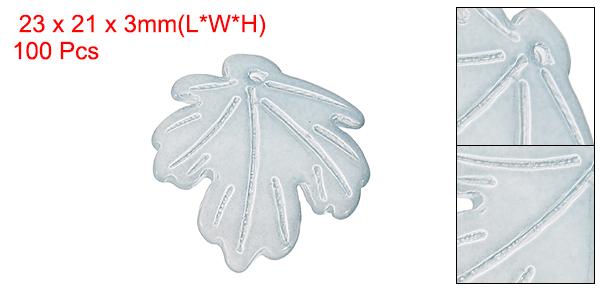 PATIKIL リーフビーズ 100個 水晶メイプルリーフビーズ 透明チェコガラスビーズ スペーサービーズ DIY宝石作り ブレスレット ネックレス用 ブルー 2