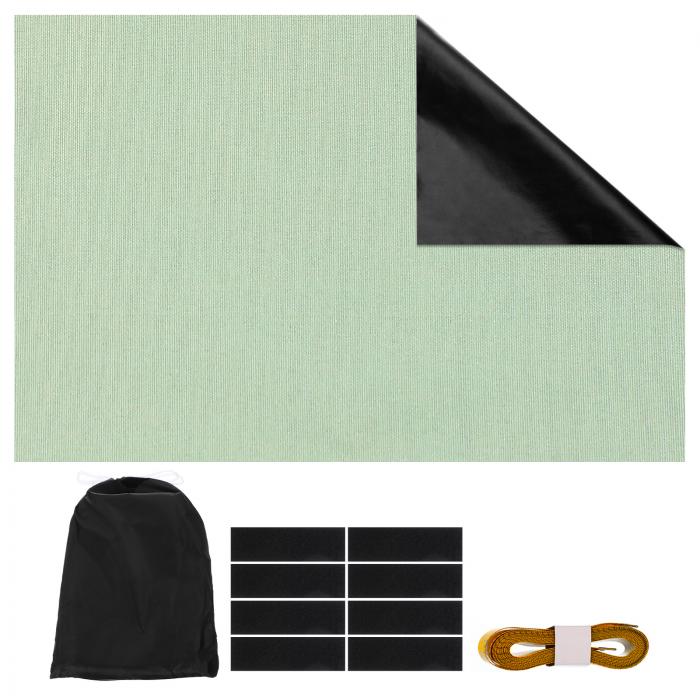 PATIKIL ポータブル黒アウトカーテン 1セット79 x 54" ポリエステル熱窓ドレープ100％遮光率 屋根裏部屋 リビング ルーム ベッドルーム用 緑