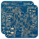 PATIKIL 2個のコースター PCBコースター回路基板コースターFR-4ドリンクバーコースター飲み物コーヒーテーブルバーギフトボーイフレンドメンズ ブルー