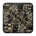 PATIKIL 1個のコースター PCBコースター回路基板コースターFR-4ドリンクバーコースター コーヒーテーブルバーギフトボーイフレンドメン 黒(4)