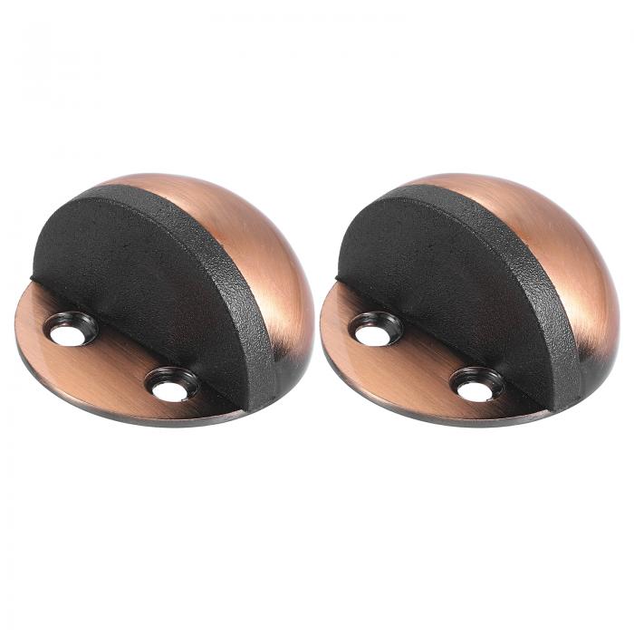 PATIKIL ドリル不要のドアストップ 2個入りのドーム型フロアマウントドアストッパー セルフアドヒーシブウォールプロテクターキャッチドアホルダー ホームオフィスベッドルームドアを開いたままにする レッドブロンズ