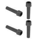 PATIKIL 3.5cm ランプスイッチノブ交換品 4個 プラスチック オン/オフライトランプ 標準サイズ交換用 黒