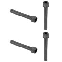 PATIKIL 5cm ランプスイッチノブ交換品 4個 プラスチック オン/オフライトランプ 標準サイズ交換用 黒