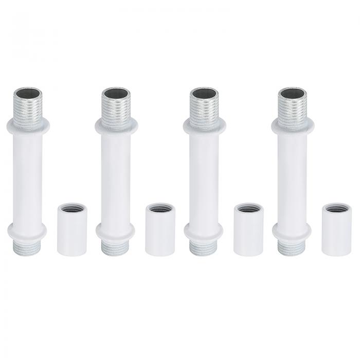 PATIKIL ストレートパイプランプステムロッドキット 4セットM10炭素鋼50mm（1.97"）長ダブルエンドスレ..