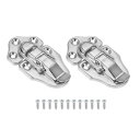 PATIKIL レトロスタイルのダックビルトグルハスプラッチ 2個入りの小さな金属製ビンテージボックストグルと取り付け用ネジ 宝飾品キャビネット 木製の普通のボ...