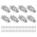 PATIKIL レトロスタイルのダックビルトグルハスプラッチ 8個入りの小さな金属製ビンテージボックストグルと取り付け用ネジ 宝飾品キャビネット 木製の普通のボ...