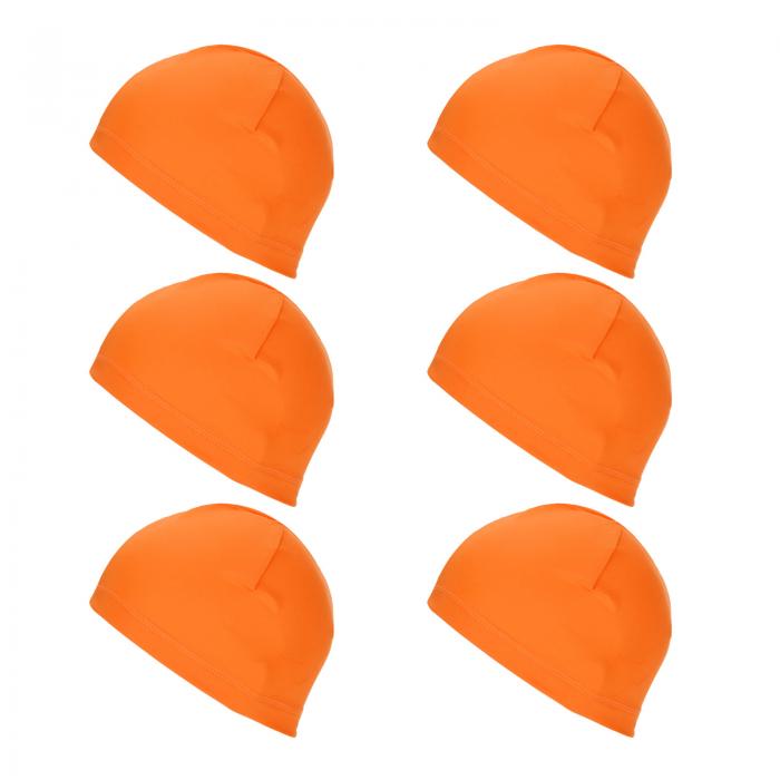 PATIKIL 吸汗キャップ 6パックスカルキャップフットボールメンズ用通気性クーリングライナーバンダナサイクリングランニングスポーツハット オレンジ