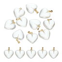 PATIKIL 宝石メイキングチャ ームバルク 10個のアクリルハート形ペンダントDIYネックレス ブレスレット イヤリング作りやクラフト用 透明