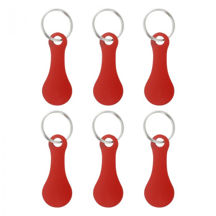 PATIKIL ショッピングトロリートークンキーリング 6個入り2.2"ステンレススチールカートリムーバーアン..