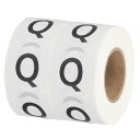 PATIKIL レターQ在庫ラベル 1" 大文字ステッカー自己粘着丸い円形コーディングドットラベル(2ロール/合計1000個)ストレージ用