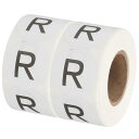 PATIKIL レターR在庫ラベル 1" 大文字ステッカー自己粘着丸い円形コーディングドットラベル(2ロール/合計1000個)収納用