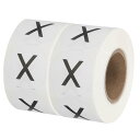 PATIKIL レターX在庫ラベル 1" 大文字ステッカー自己粘着丸い円形コーディングドットラベル(2ロール/合計1000個)収納用