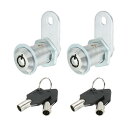 PATIKIL キャビネットカムロック キー付き 2個入り1-1/6