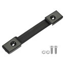 PATIKIL ハンドルストラップ交換 6.3" ゴムアンプスピーカーキャビネットストラップハンドル メタルエンドキャップとハードウェアアクセサリー付き 黒