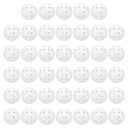 PATIKIL アウトドアピクルボールボール40穴ピクルボール40パックアマチュア向け屋内外スポーツ用ボール ホワイト