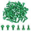 PATIKIL 10-32 x 1/2インチ自己攻釘接地ネジ 50個入り緑接地用六角フランジ付きヘッド 電気ジャンクションボックス 金属製アウトレットおよびスイッチボックス用(3)