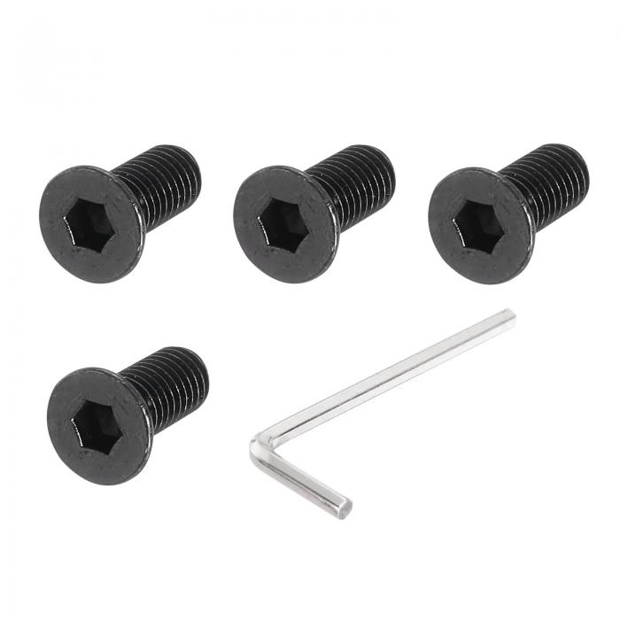 PATIKIL スクーター固定ネジ 4個 スクーター用額ネジ 金属固定ネジキット 交換用ドライバー 互換性あり M365電動スクーター用 黒