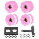 PATIKIL ローラースケートホイールセット 4個 65 mm 78A ライトアップスケートボード クルーザーホイールセット ベアリングトラ ックツールキット...