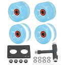 PATIKIL ローラースケートホイールセット 4個 65 mm 78A ライトアップスケートボード クルーザーホイールセット ベアリングトラ ックツールキット...